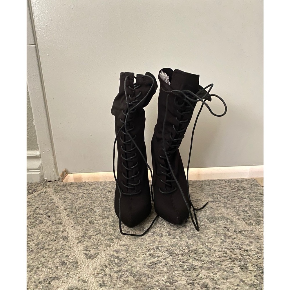 Lace up booties